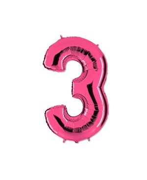 Цифра 3 розовая