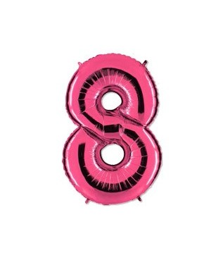 Цифра 8 розовая