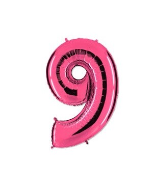 Цифра 9 розовая