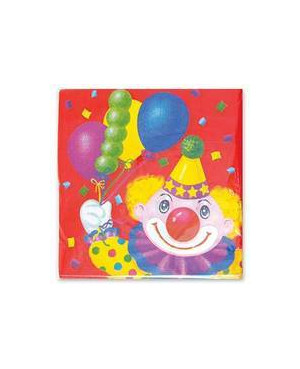 Салфетка Клоун с шарами 33см 12шт
