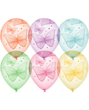 Воздушный шар (12''/30 см) Хрустальные бабочки